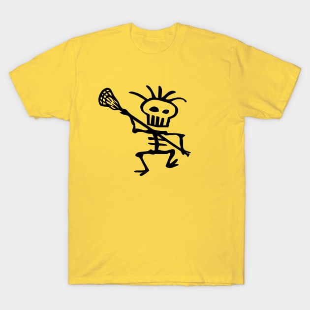 Clean Bones logo Black T-Shirt by Achy Bones Lacrosse